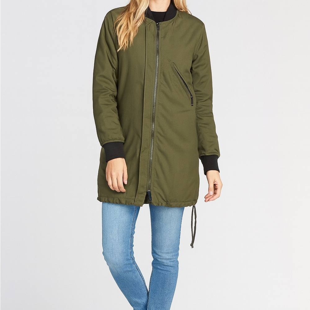 Sanctuary Olive Green Bomber Jacket